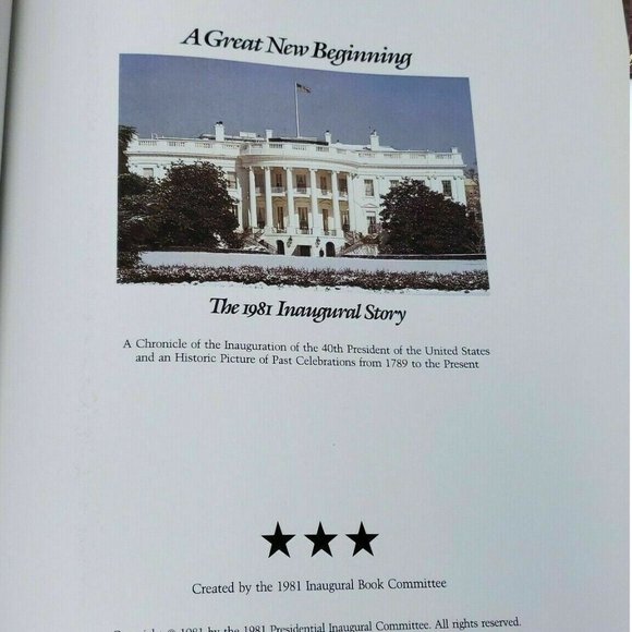A Great New Beginning, The 1981 Inaugural Story Reagan / Bush Commemorative Book - Picture 5 of 12